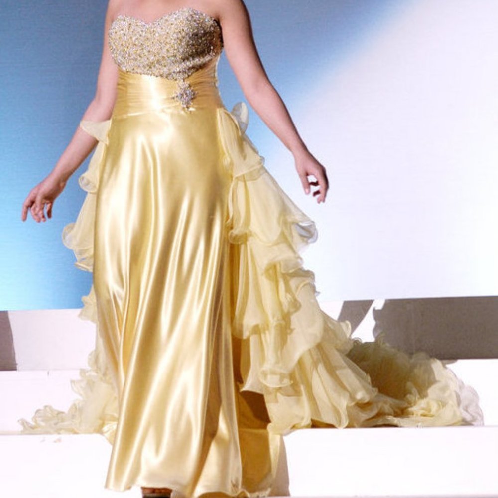 Yellow MacDuggal Prom Dress
